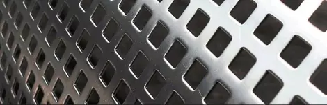 Perforated metal square holes